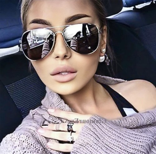 Large metal aviator silver - metal,