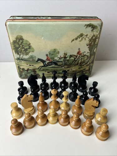 Vintage wooden chess pieces - pieces, in