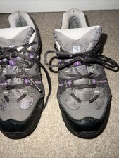 Saloman Ladies Gore-Tex  Walking Trainers In Grey Uk Size 6