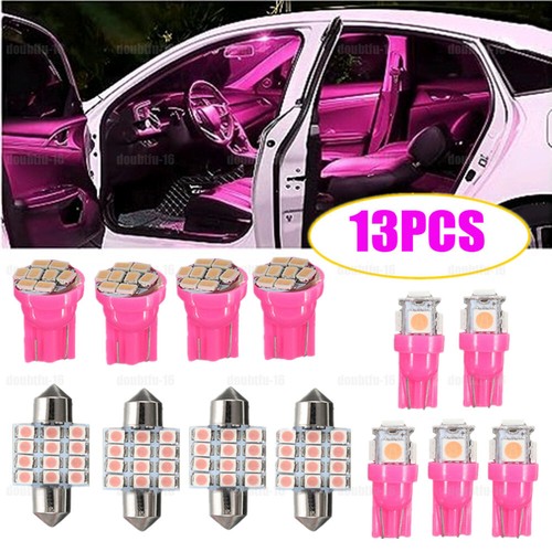 13pcs car interior lights pink - 13pcs,