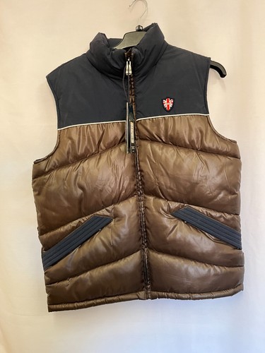 Puffa navy brown padded - &,