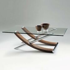 Glass Dining table and 4 chairs - wood/metal/leather mix - can seat up to 8