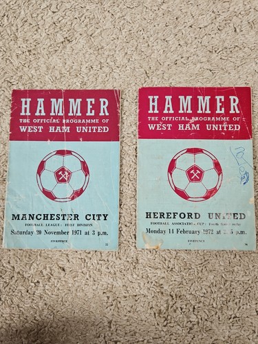 West ham programmes from - 2,