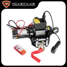 Gearzaar Electric Winch & wire remote 1361KG/3000LBS Recovery Workshop 1000w