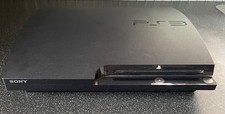 PS3 Playstation Slim Black 320GB - 2 Charge Cables, Power Plug, Sims 3 Disc Only