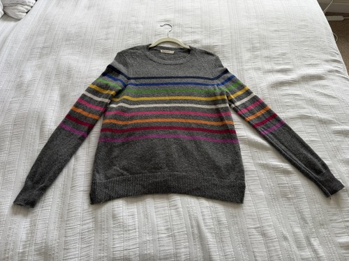 Woolovers grey rainbow stripe - rainbow,