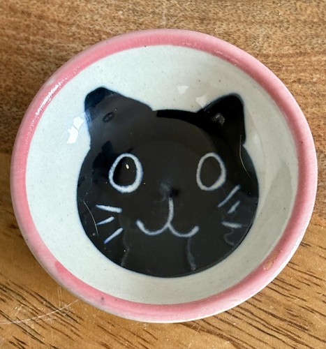 Small glazed painted - glazed, cat