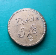 George III Brass Coin Weight 5-8 DWGR #4526