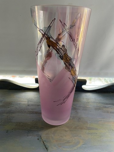 Vintage tall pink frosted - pink,