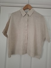 COS 100% Linen Shirt - Boxy/Loose style - Oatmeal -  EU 36 - New Without Tags.
