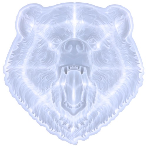 Bear head silicone - 3d,
