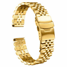 High Quality Solid Stainless Steel Watch Strap Mens Metal Band 18-30mm Universal