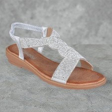 WOMENS LADIES DIAMANTE SANDALS