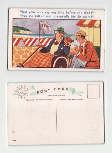 Vintage comic postcard bob - comic,
