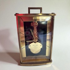 Estyma Vintage Clock 8 Day 7 Jewels Made In Germany Working Order . Collectible