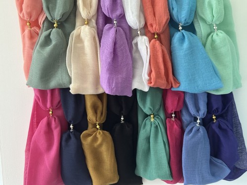 Plain short viscose scarf - short,