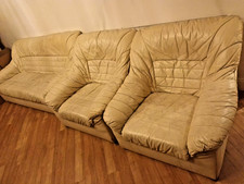 11 Seater Luxury Real Italian Leather Set- 3x3 seater + 2 x armchairs rrp £6500