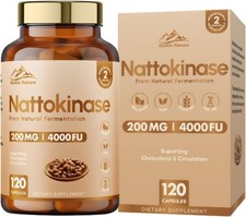 Nattokinase 120 Capsules | 200 MG | 4000 FU | 100% Natural Vegan Non-GMO