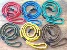 Dog Training Slip Lead 10 mm x 145 cm  Strong Braid  Handmade in UK many colours
