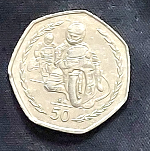 1997 isle man 50p tt - of,