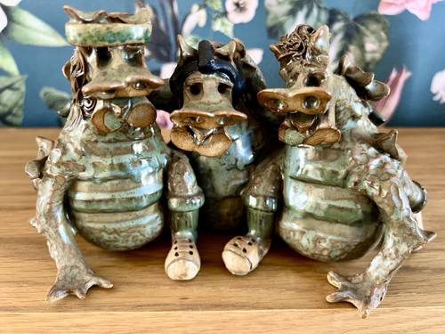 Studio art pottery trio - art, of
