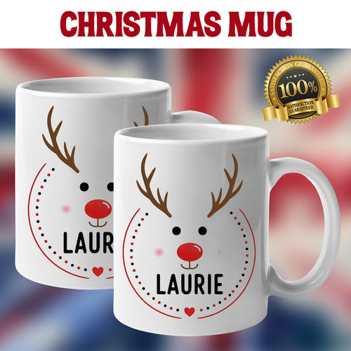 Personalised red nose reindeer - personalised,