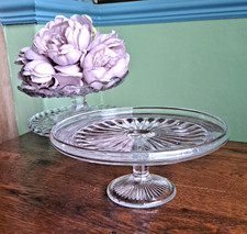 LARGE VINTAGE GLASS PEDESTAL