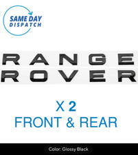 2 x Sets Gloss Black Bonnet letters to suit Evoque/Vogue/Sport Range rover model