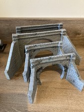 Modelscene OO Tunnel Portal and Walls. 2-Single Track +2 Double Track Grey Stone