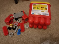 Stickle Bricks Fun Tub & Fireman Set Both Great Condition