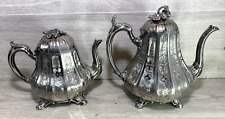ANTIQUE SHAW & FISHER SHEFFIELD ENGLAND  SILVER PLATE TEAPOT WATER POT ORNATE