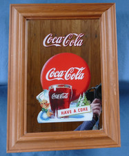 Coca-Cola framed mirror with