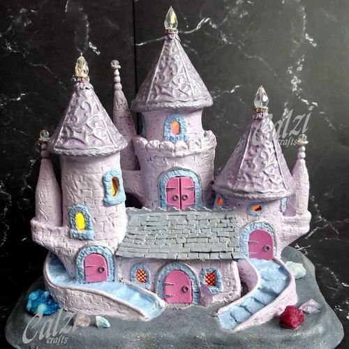 Handmade clay fairy castle - handmade,