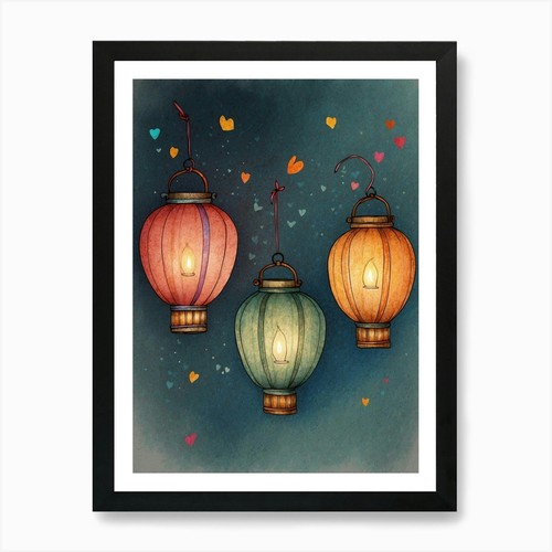 Lanterns the sky art - lanterns,