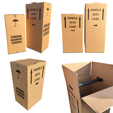 Cardboard WARDROBE BOXES Large Moving/Packing/Removal/Organiser/Extra Storage