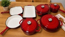 11pc Enamel Cast Iron Cookware