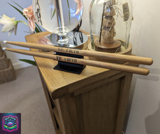 Desk top display stand for signed drum stick drumstick pair drums