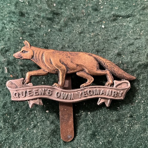 Queens own yeomanry cap - queens,