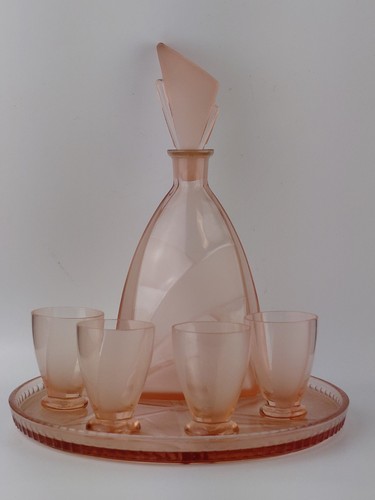 French pink depression glass - french,