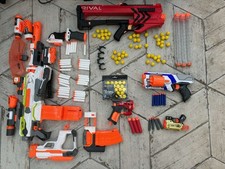 Nerf Gun Bundle Modulus ECS-10 + Rival + Strongarm Mega BigShock Darts Lot