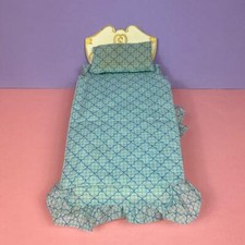 Vintage Pedigree Sindy Doll Bedroom White Double Bed House Furniture Set 1970s