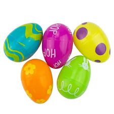 Plastic Easter Eggs x5 NEW Colourful Empty Eggs to Fill for an Egg Hunt - TRIXES