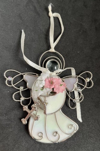 Vintage stained glass angel - vintage,