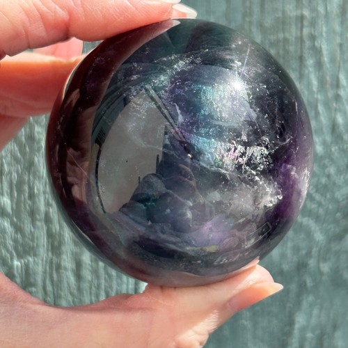 Rainbow fluorite sphere - fluorite, (1)