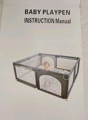 Grey baby playpen - playpen, foldable