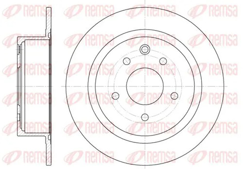 Brake disc rear axle solid - 2x,