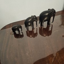 3 vintage hand-carved