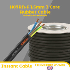H07RN-F 1.5mm² Rubber Flex Cable – Heavy Duty Mains Power Lead