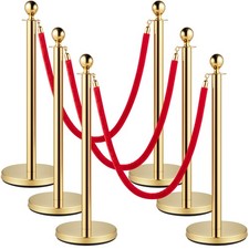Uimoso Velvet Ropes Posts Gold