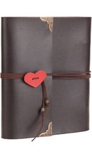 Scrapbook Photo Album Vintage Leather DIY Memory Book Wedding Guest Book with 60